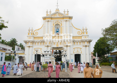 Église Notre Dame de l'immaculée conception à Pondicherry Inde Banque D'Images