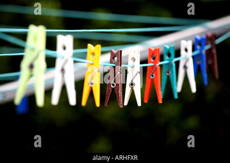 Des pinces à linge sur Banque D'Images