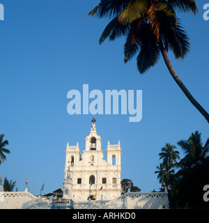 L'église baroque de Notre Dame de l'Immaculée Conception à la fin de l'après-midi, Panaji ou Panjim ( la capitale de Goa, Goa, Inde) Banque D'Images