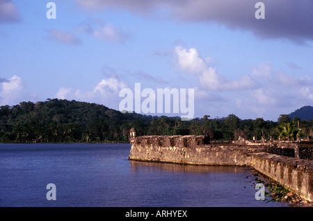 Fuerte San Jéronimo fort colonial espagnol, Portobelo, Panama, Amérique Centrale Banque D'Images