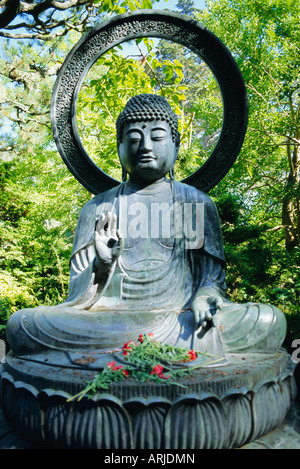 Statue de Bouddha (1790), Japanese Tea Gardens, Golden Gate Park, San Francisco, California, USA Banque D'Images