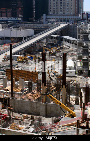 Poursuite de la construction au ground zero NEW YORK CITY Banque D'Images