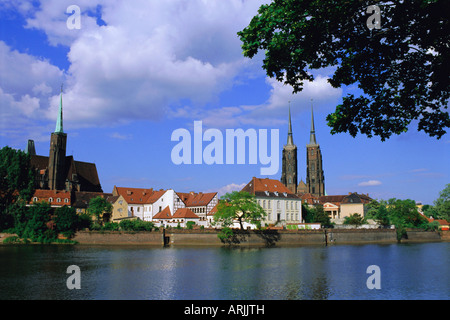 L'île de la cathédrale, Wroclaw (Varsovie), Silésie, Pologne Banque D'Images