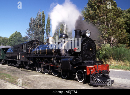 La locomotive à vapeur KINGSTON FLYER à Kingston dans l'île du sud de la Nouvelle-Zélande Banque D'Images