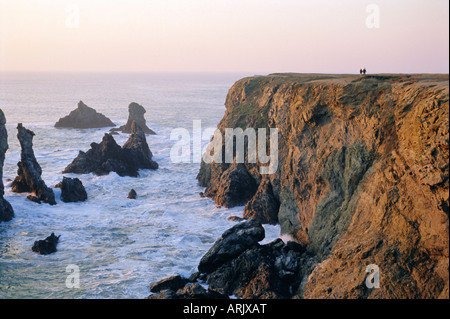 Les aiguilles de Port Coton, Belle-ile-en-Mer, îles bretonnes, Morbihan, Bretagne, France Banque D'Images