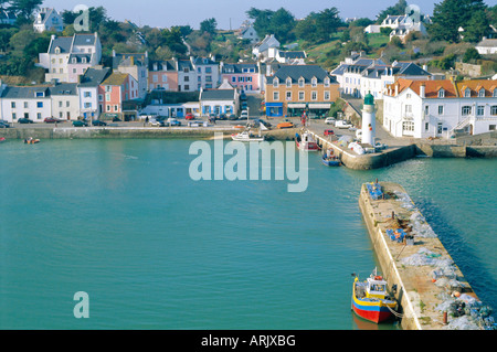 Port Sauzon, Belle-île-en-Mer, îles bretonnes, Morbihan, France Banque D'Images