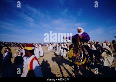 Mariage traditionnel berbère, Oasis de Douz, Tunisie, Afrique du Nord Banque D'Images