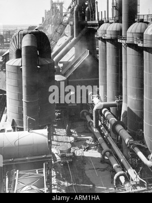 USINE D'acier DE TATA à Jamshedpur Bihar Inde 1940s ancienne image vintage 1900s Banque D'Images