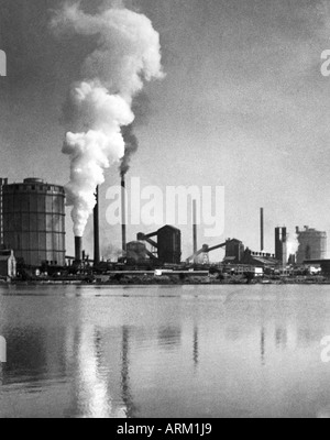 Usine d'acier Tata à Jamshedpur Inde années 1940 Banque D'Images