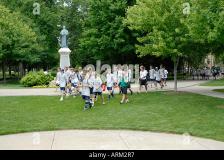 Campus de l'université de Notre Dame à South Bend dans l'Indiana Banque D'Images