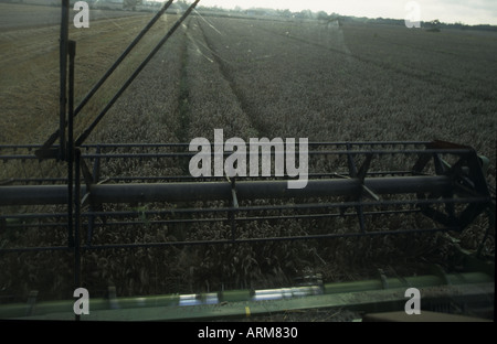 Vue de l'intérieur britannique de moissonneuse-batteuse Banque D'Images