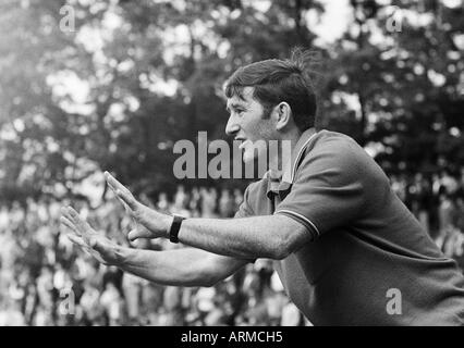 Football, Championnat amateur allemand 1969, demi-finale, première étape, contre le FC Emmendingen Erkenschwick y Cantón de 6:1, Stimberg Stadium à Oer-Erkenschwick, entraîneur Rudi Schulz (Erkenschwick) Banque D'Images