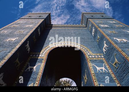 La porte d'Ishtar, Babylone, Iraq, Middle East Banque D'Images