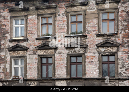 Maison en ruines zone Kazimierz Krakow Banque D'Images