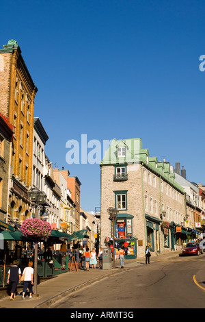 Quartier latin populaire le long de la rue St Jean, Québec, Québec, Canada. Banque D'Images