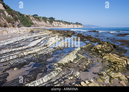 Rock formations au point Dume, Malibu Banque D'Images