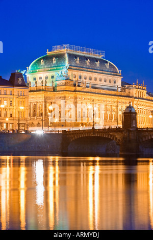 Théâtre National de Prague RÉPUBLIQUE TCHÈQUE Banque D'Images