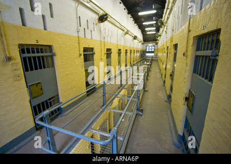 Bloc cellulaire et cellules dans la prison de Victoria Hong Kong Banque D'Images