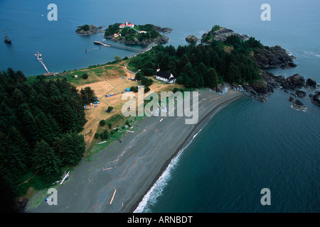 (Friendly Cove), antenne de Yuquot, île de Vancouver, Colombie-Britannique, Canada. Banque D'Images