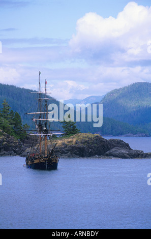 (Friendly Cove), Yuquot, île de Vancouver, Colombie-Britannique, Canada. Banque D'Images