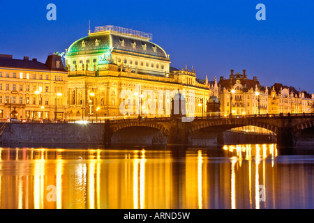 Théâtre National de Prague RÉPUBLIQUE TCHÈQUE Banque D'Images