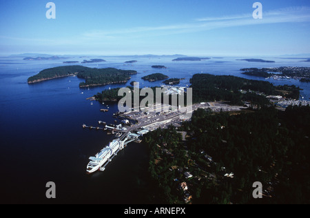 Swartz Bay ; par antenne, l'île de Vancouver, Colombie-Britannique, Canada. Banque D'Images