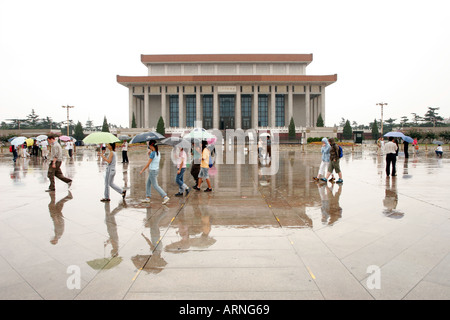 Le Mausolée de Mao Zedong sur la place Tiananmen à Beijing Banque D'Images