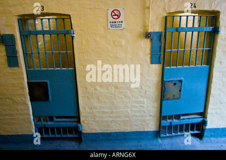 Bloc cellulaire et cellules dans la prison de Victoria Hong Kong Banque D'Images