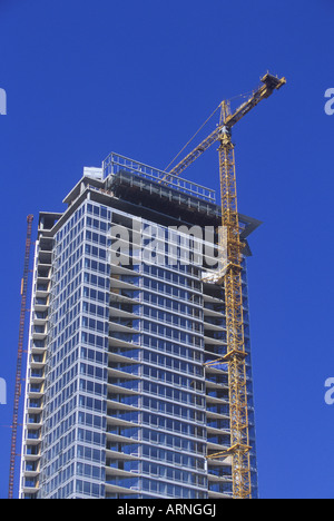 Nouvel immeuble en construction, Vancouver, Colombie-Britannique, Canada. Banque D'Images