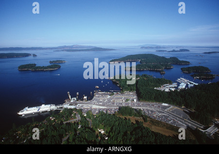 Voir l'esprit de vaisseau de classe à Swartz Bay, île de Vancouver, Colombie-Britannique, Canada. Banque D'Images