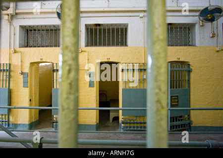 Bloc cellulaire et cellules dans la prison de Victoria Hong Kong Banque D'Images