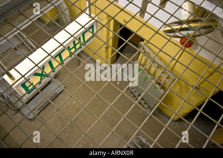 Bloc cellulaire et cellules dans la prison de Victoria Hong Kong Banque D'Images