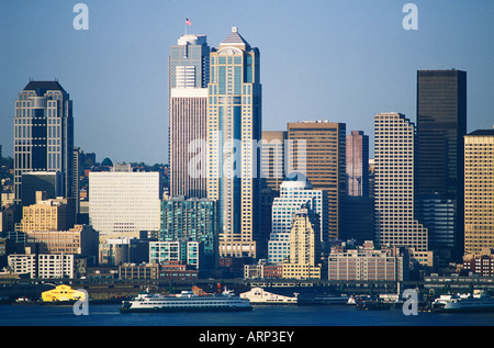 USA, l'État de Washington, Seattle skyline de West Seattle Banque D'Images