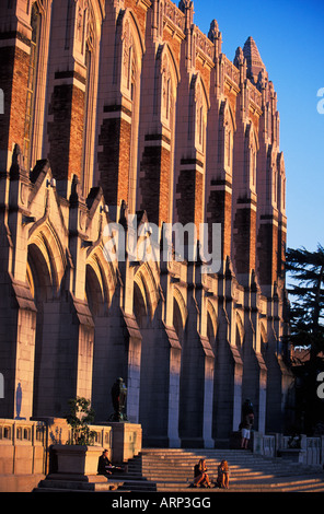 USA, l'État de Washington, Seattle, University of Washington library Banque D'Images