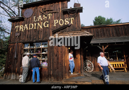 L'État de Washington, USA, Winthrop, ville pionnière de l'ouest, attraction touristique Banque D'Images