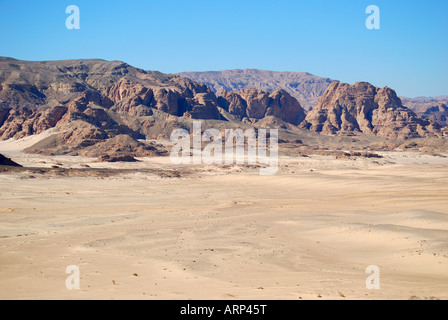 Paysage désertique, péninsule du Sinaï, Égypte Banque D'Images