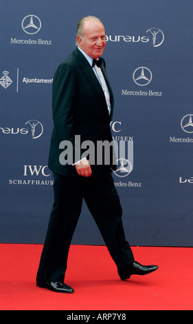 Le Roi Juan Carlos I d'Espagne assiste à la Laureus Sports Awards 2006 à Barcelone Banque D'Images