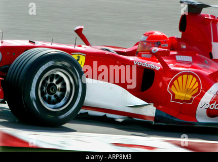 Michael Schumacher, sept fois champion du monde de Formule 1, course à la Ferrari 2006 Banque D'Images