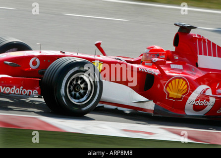 Michael Schumacher, sept fois champion du monde de Formule 1, course à la Ferrari 2006 Banque D'Images