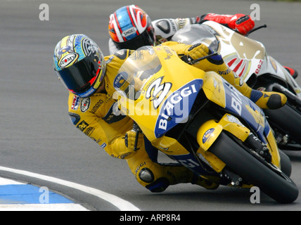 Max Biaggi, Moto GP rider pour l'équipe Honda Camel 2004 Banque D'Images