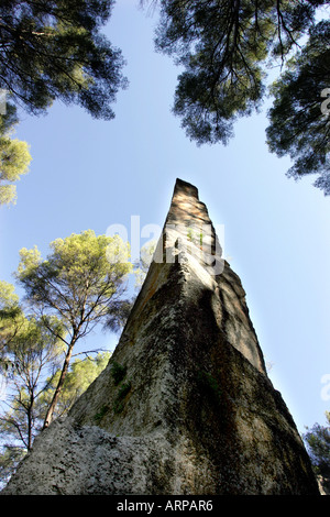 L'aiguille de Medol, dans l'ancienne carrière romaine près de Tarragone, Espagne Banque D'Images