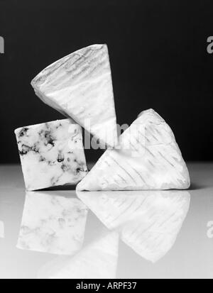 Image en noir et blanc de fromage tourné dans le studio Banque D'Images