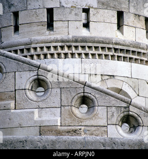 Bastion des Pêcheurs (Halaszbastya), Budapest (Hongrie) - Détails Banque D'Images