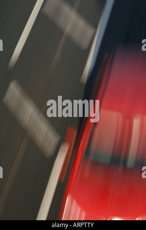 Vue aérienne de voiture rapide Banque D'Images