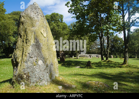 Balnuaran dh de Clava CLAVA INVERNESSSHIRE sépulture de l'âge du bronze en pierre pierre chambré mound cimetière cairn Banque D'Images