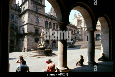 La Plaza de las Platerias Santiago De Compostela La Coruna province Galice Espagne Banque D'Images