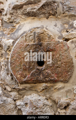 Israël Jérusalem Vieille Ville la Huitième Station de la Via Dolorosa Banque D'Images