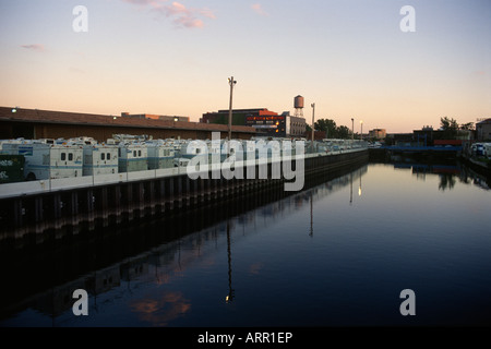 New York USA Canal Gowanus Brooklyn Banque D'Images