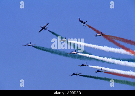 Armée de l'air italienne Aerobatic Team Frecce Tricolori Aermacchi MB 339 Banque D'Images