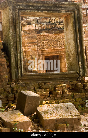 Période d'angkor ruines du temple, Champassak, Laos Banque D'Images